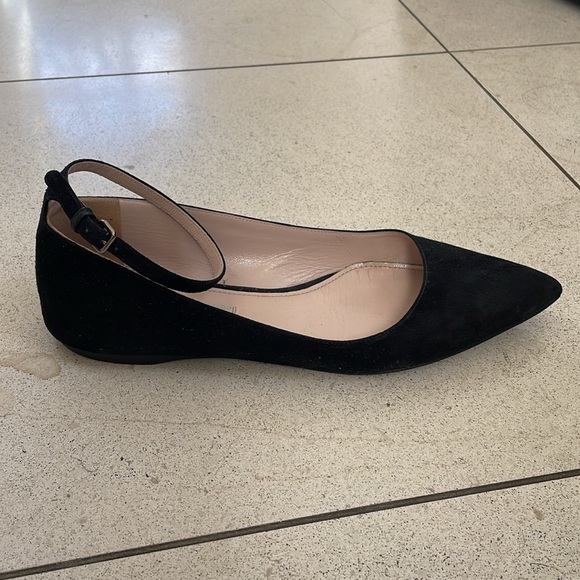 Black Miu Miu ballet flats with ankle strap - Picture 3 of 6